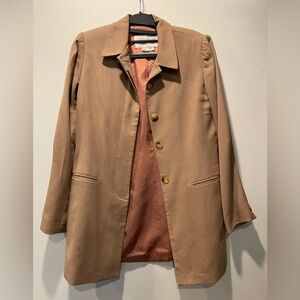 Vintage Hugo Buscati Camel Wool Blazer Size 2 | Tiny Hole (As-Is)